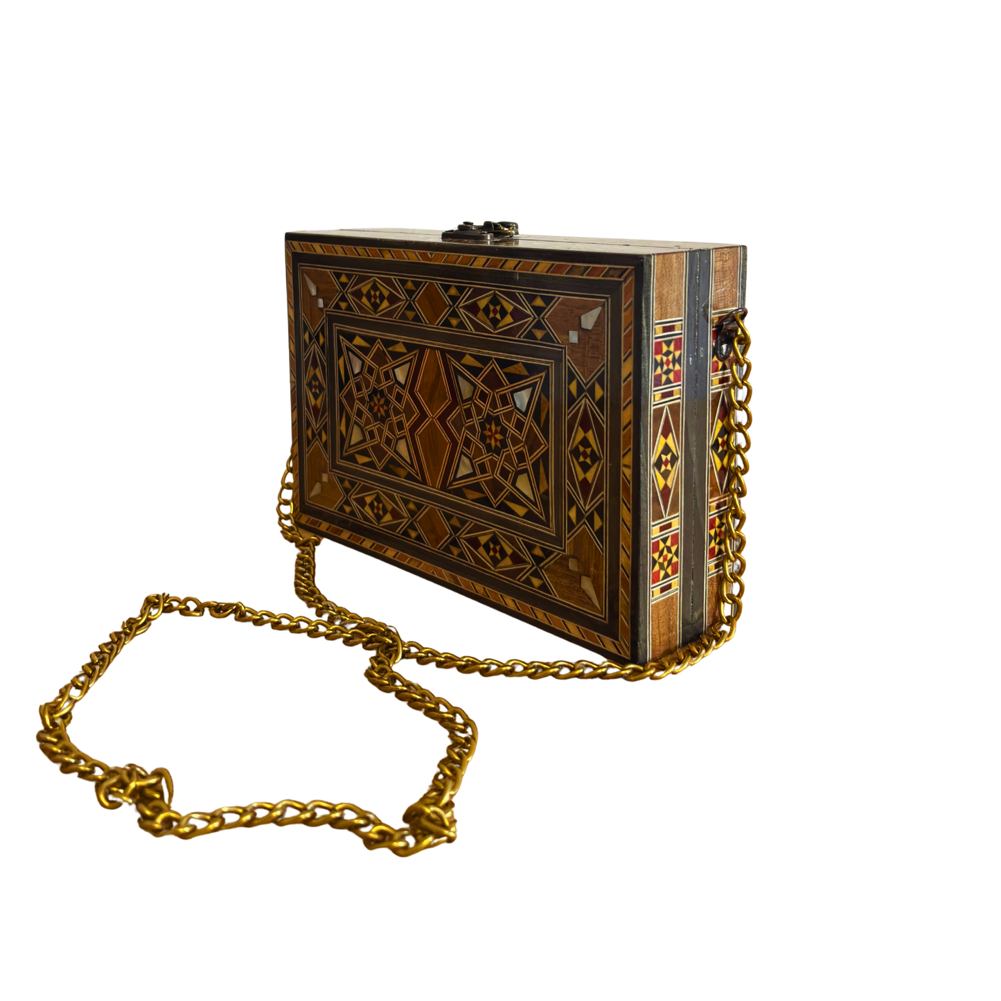 Damaszener Mosaik-Handtasche mit Perlmutt – Handgefertigte Orientalische Eleganz