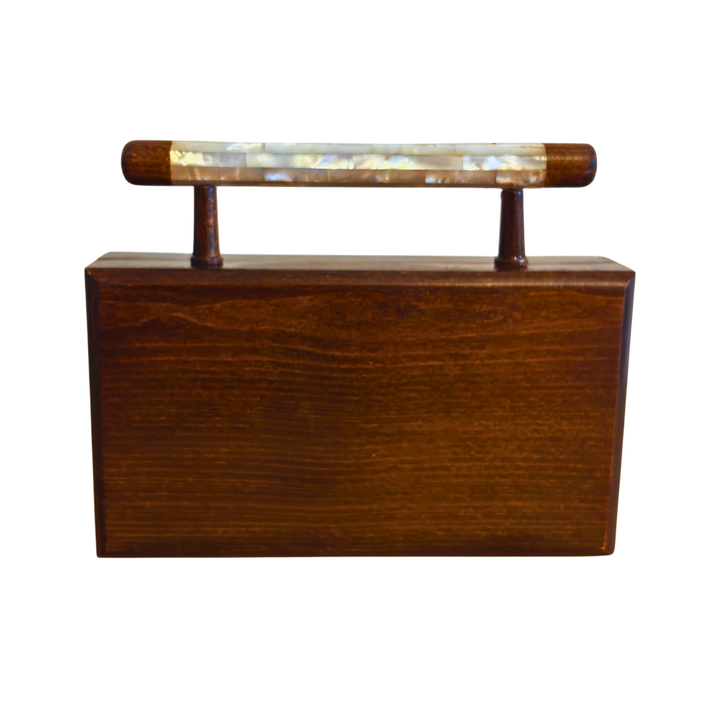 زنوبيا – حقيبة يد دمشقية فاخرة من الجوز مطعّمة بالصدف و مبطنة بالبروكار