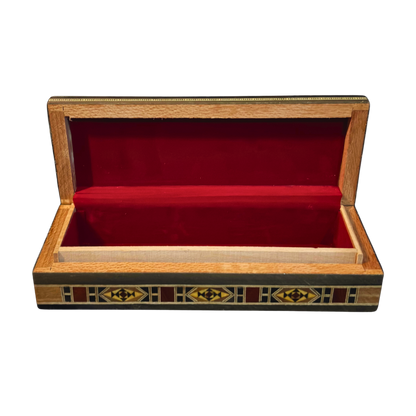 Şam Mozaik Kalem, Takı ve Tesbih Kutusu – Sedef Kakmalı El Yapımı