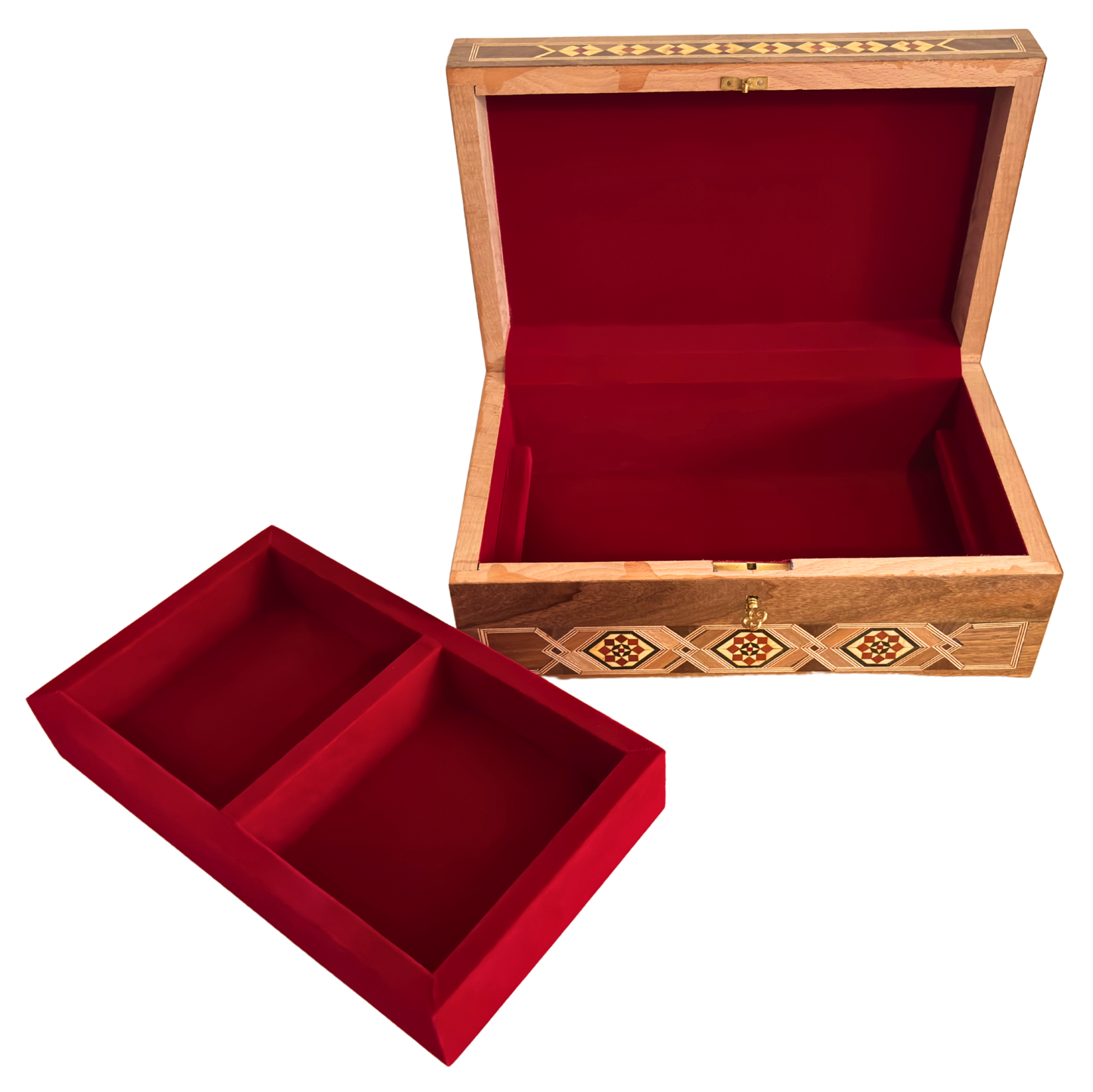 Boîte Damasquinée avec Serrure – Chef-d’Œuvre Fait Main