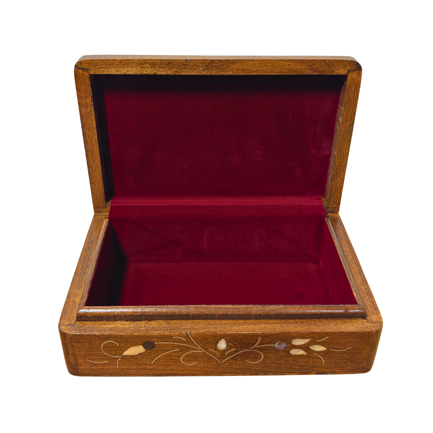 صندوق دمشقي فاخر – تطعيم بالصدف وبراعة المشغل العربي