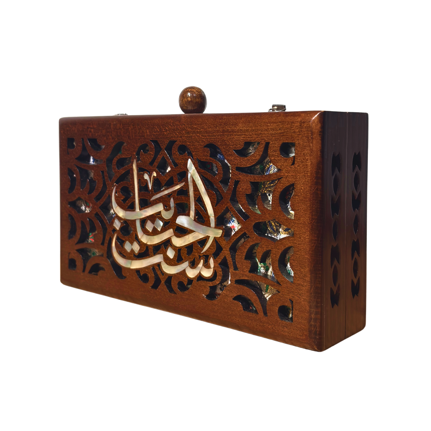 Mother – Handgefertigte Luxus-Clutch aus Damaskus mit Perlmutt