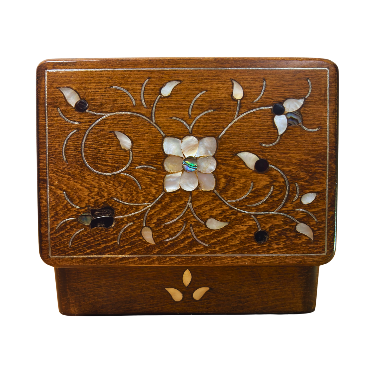 Handcrafted Damascene Luxury Box – Mother of Pearl & Velvet Elegance