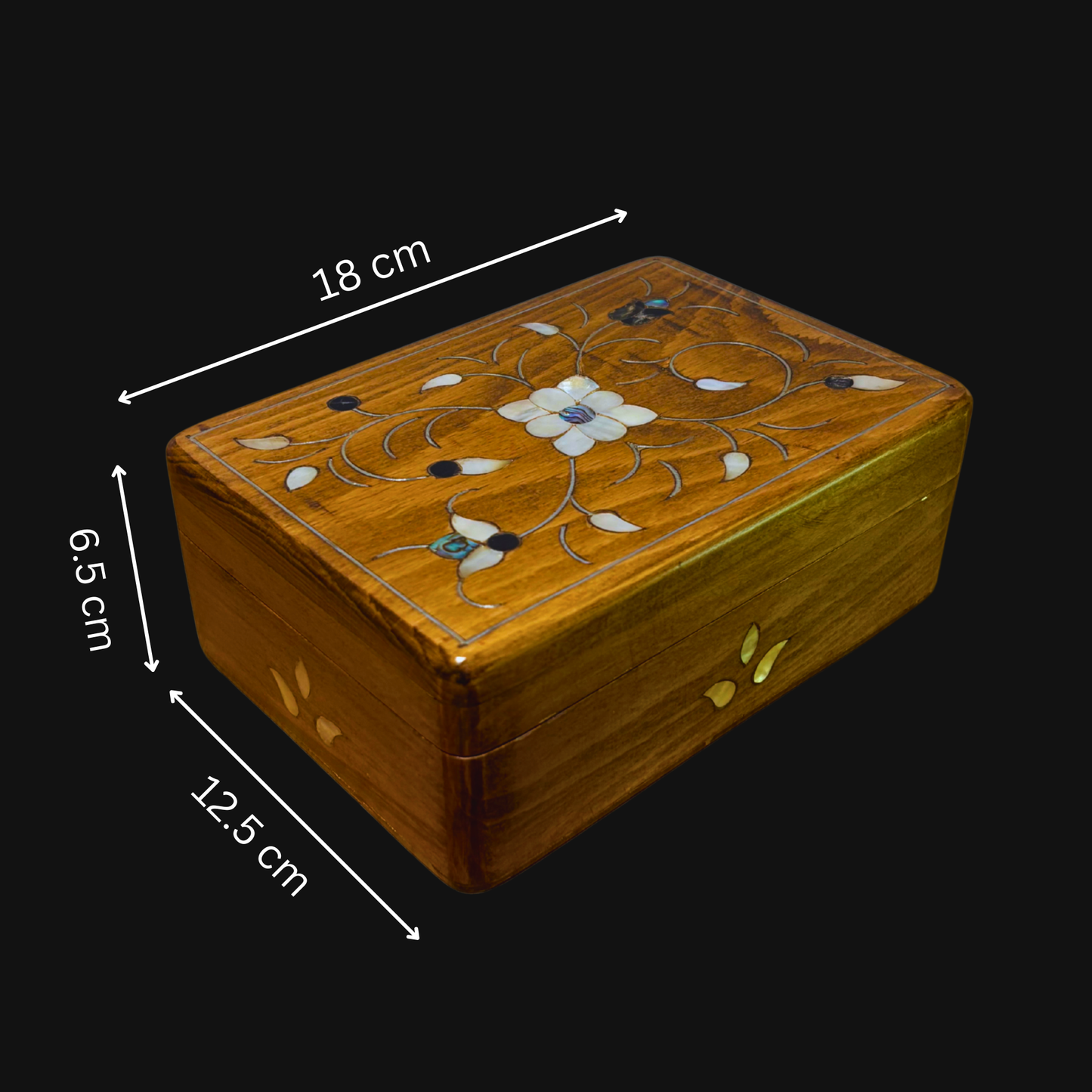 Caja Damasquina de Lujo Hecha a Mano – Nácar y Terciopelo