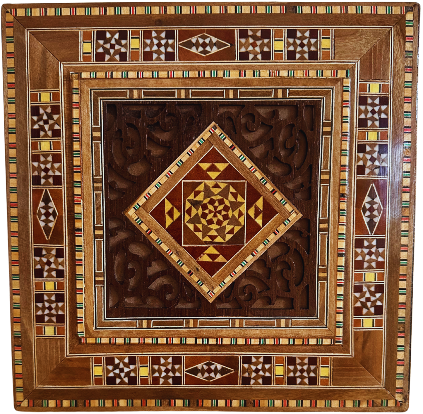 Damaszener Mosaik-Schmucktruhe – Samtgefütterte Eleganz