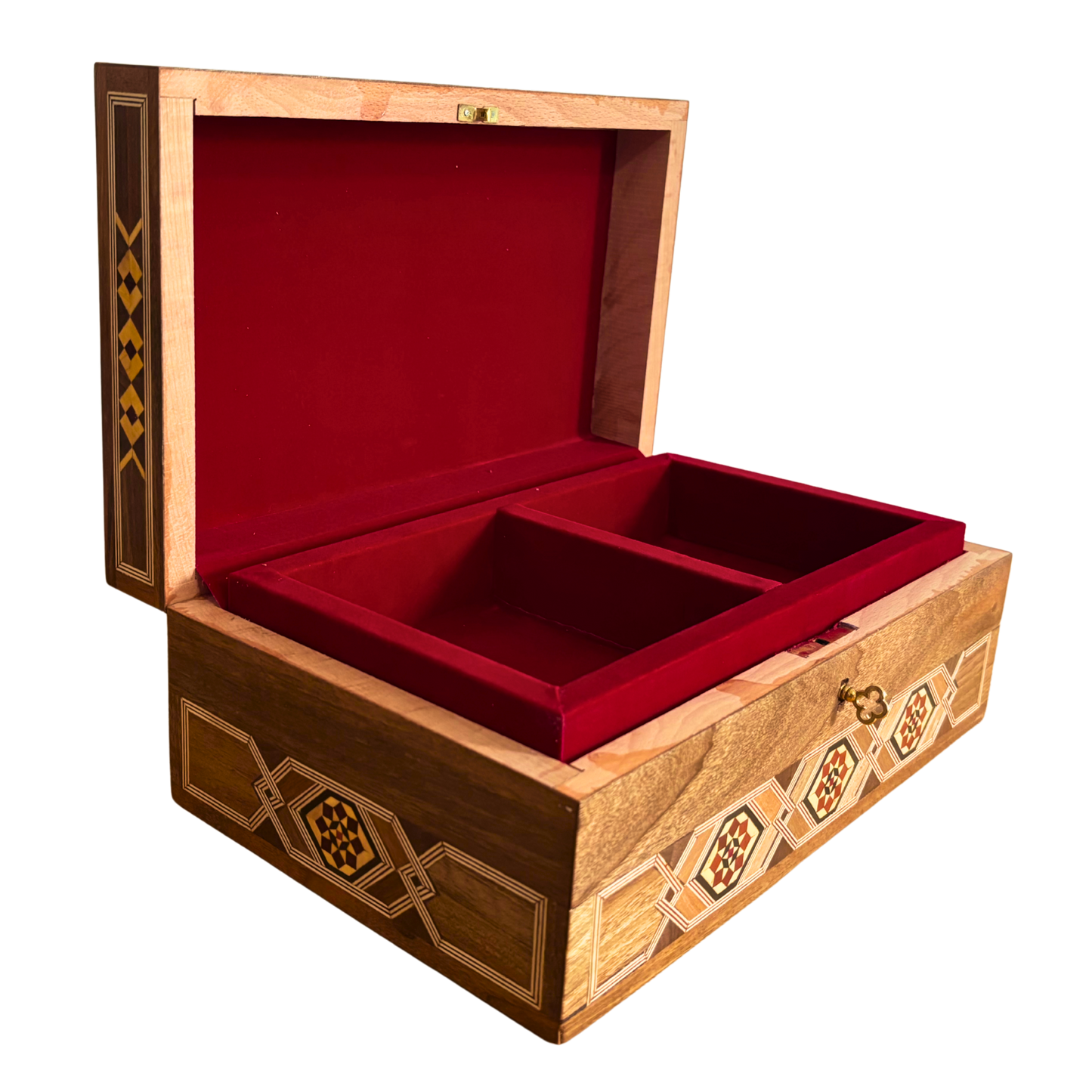 Boîte Damasquinée avec Serrure – Chef-d’Œuvre Fait Main