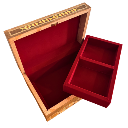 Boîte Damasquinée avec Serrure – Chef-d’Œuvre Fait Main