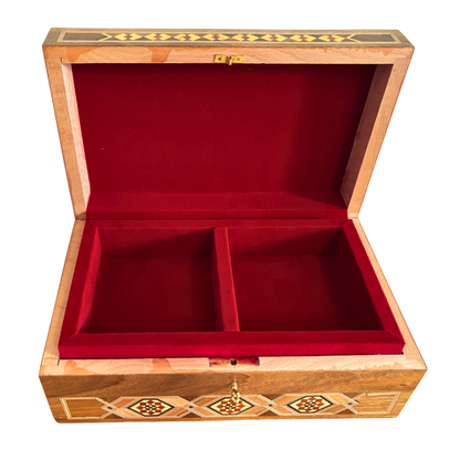 Boîte Damasquinée avec Serrure – Chef-d’Œuvre Fait Main