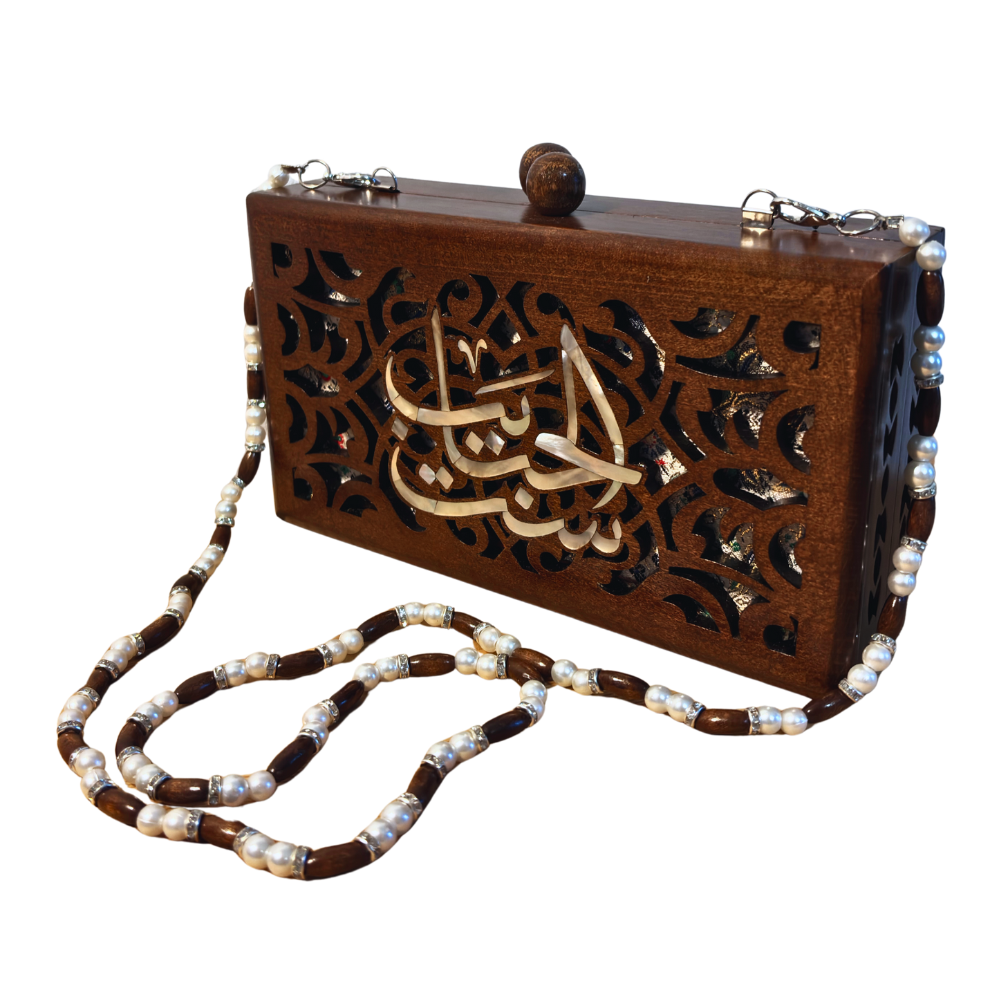 Mother – Handgefertigte Luxus-Clutch aus Damaskus mit Perlmutt