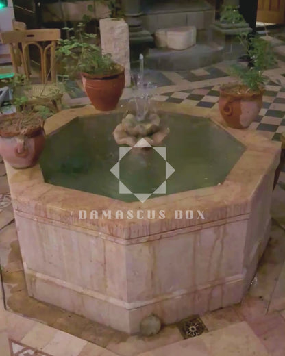 Damasceńska Drewniana Taca Mozaikowa – Masa Perłowa & Wykończenie Orzechowe